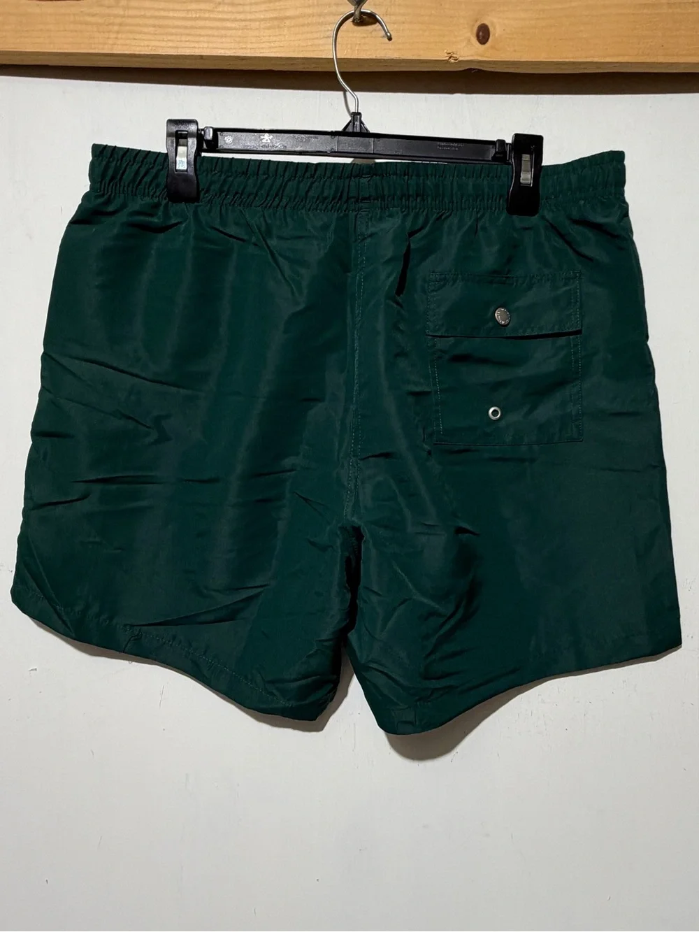 NWT Bather Solid Pine Green Classic Swim Trunks Size Large (L/G)